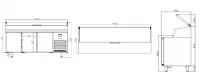 Table r�frig�r�e de pr�paration positif 3 portes s�ries GN1/1 700 compatible 60 Hz INFRICO BMGN1960EN-60hz