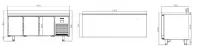 Table r�frig�r�e 3 portes positif 700 de profondeur compatible 60 Hz INFRICO BMGN1960II-60hz