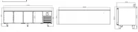 Table r�frig�r�e 4 portes negatif 700 de profondeur compatible 60 Hz INFRICO BMGN2450BT-60hz