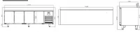 Table r�frig�r�e 4 portes positif 700 de profondeur compatible 60 Hz INFRICO BMGN2450II-60hz