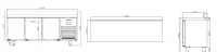 Table r�frig�r�e 3 portes negatif 600 de profondeur compatible 60 Hz INFRICO BMPP2000BT-60hz