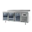 Table r�frig�r�e 3 portes vitr�es positif 600 de profondeur compatible 60 Hz INFRICO