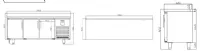 Table r�frig�r�e 3 portes vitr�es positif 600 de profondeur compatible 60 Hz INFRICO BMPP2000CR-60hz