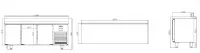 Table r�frig�r�e 3 portes positif 600 de profondeur compatible 60 Hz INFRICO BMPP2000II-60hz