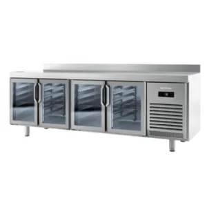 Table r�frig�r�e 4 portes vitr�es positif 600 de profondeur compatible 60 Hz INFRICO BMPP2500CR-60hz