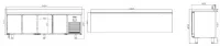 Table r�frig�r�e 4 portes positif 600 de profondeur compatible 60 Hz INFRICO BMPP2500II-60hz