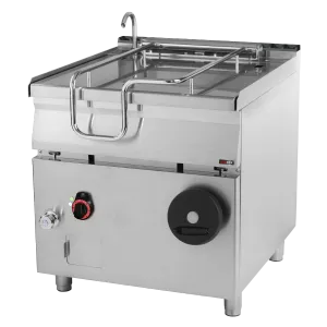 Sauteuse basculante manuelle électrique 80 l fond en acier | REDFOX BR 90/80 E
