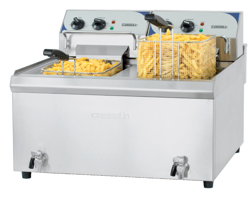 Friteuse professionnelle électrique 2x10 litres sur socle ROLLER GRILL  disponible sur Chr Restauration