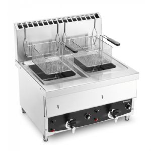 Friteuse professionnelle gaz  poser 2 x 10 Litres CASSELIN