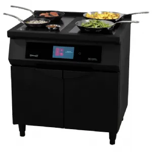 Fourneau  induction 4 feux sur placard CASSELIN CFOI2F2FZ800N