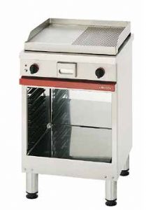 Plancha professionnelle gaz en fonte Rainure Lisse AMBASSADE