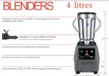 Blender de cuisine  vitesse variable avec bol inox de 4 litres WARING - SRIE CB15 CB15VE