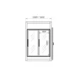Chambre froide 2 portes vitres 1605x2030x2200mm - Epaisseur 100mm CORECO RFM2C-PC-A