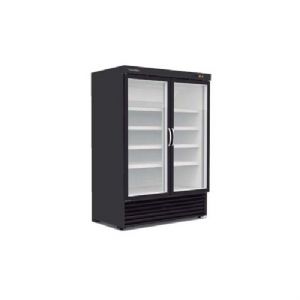 Vitrine rfrigre verticale ngative noire 2 portes battantes CORECO
