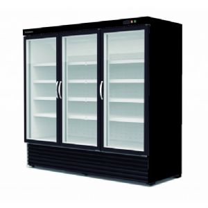 Vitrine rfrigre verticale ngative noire 3 portes battantes CORECO