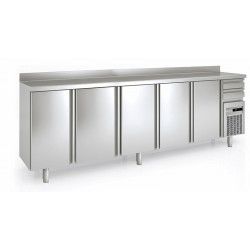 Arrire-bar rfrigr 5 portes pleines battantes et 2 tiroirs neutres CORECO