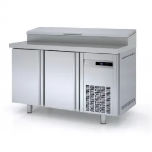 Table rfrigre de prparation 2 portes avec vitrine  capot inox CORECO MFEI70-135