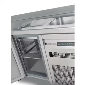 Table rfrigre avec vier 2 portes profondeur 700 CORECO MRGF-150