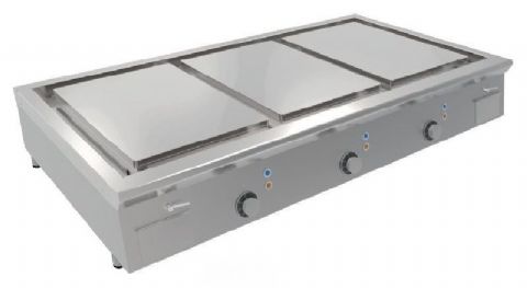 Plancha professionnelle électrique lisse 3 zones MIRROR Plancha professionnelle électrique lisse 3 zones MIRROR