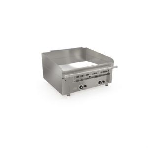 Plancha professionnelle gaz lisse chrome 2 zones MIRROR
