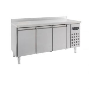 Table réfrigérée positive adossée 3 portes profondeur 700mm COMBISTEEL Table réfrigérée positive adossée 3 portes profondeur 700mm COMBISTEEL