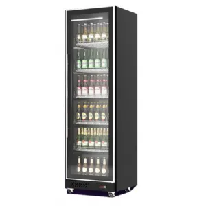 Armoire  boisson 1 porte vitre 387 Litres noire COMBISTEEL 7526.0005