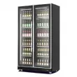 Armoire  boisson 2 portes vitres 758 Litres noire COMBISTEEL