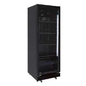 Armoire  boisson 1 porte vitre 360 Litres noir sans bandeau CUISTANCE