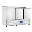 Saladette rfrigre 3 portes avec vitrine inox en stock CUISTANCE PS300_STOCK