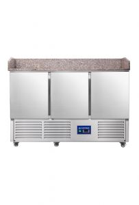 Saladette rfrigre 3 portes avec granit CUISTANCE