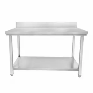 Table inox dmontable adosse avec tagre Largeur 2000mm et Profondeur 600mm CUISTANCE 9010018