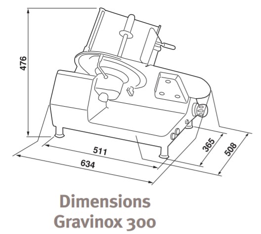 Trancheur à jambon diamètre 300mm par courroie DADAUX - GRAVINOX 300 GRAVINOX 300
