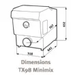 Hachoir mlangeur de table 600 Kg/h DADAUX - TX 98 MINIMIX MINIMIX 98