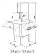 Scie  os avec Plateau coulissant sur socle inox - Lame 2490mm DADAUX - SX 350 SX 350