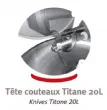 Cutter 20 litres - 2 vitesses couteaux DADAUX - TITANE 20-2 TITANE 20-2