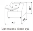 Cutter 20 litres - 2 vitesses couteaux - 2 vitesses cuve DADAUX - TITANE 23 TITANE 23