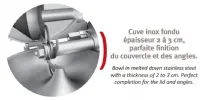 Cutter 80 litres - Variateur couteaux - 2 vitesses cuve DADAUX - TITANE 80 V TITANE 80 V