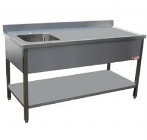 Table du chef inox cuve  gauche 1800x700mm DIAMOND - TV1871SA