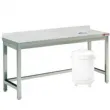 Table de travail inox avec trou vide ordures Largeur 1400mm DIAMOND - TS1470A