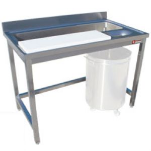 Table inox lave lgumes 1200x700mm DIAMOND - TPL1270A