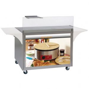 Meuble pour crpire en inox sur roulettes DIAMOND