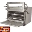 Four barbecue inox  charbon professionnel  porte relevable GN1/1 + GN2/4 75Kg/h DIAMOND