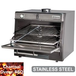 Four barbecue inox  charbon professionnel GN1/1 + GN2/4 75Kg/h DIAMOND