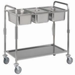 Chariot de service inox 1 niveau 3xGN1/1 Longueur 1120mm DIAMOND - CP2/311