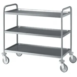 Chariot de service inox 3 niveaux Longueur 1000mm DIAMOND - CR3/100B CR3/100B