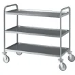 Chariot de service inox 3 niveaux Longueur 1000mm DIAMOND - CR3/100B