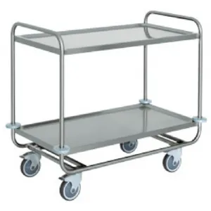 Chariot de service inox 2 niveaux Longueur 1090mm DIAMOND - CS2/100S CS2/100S