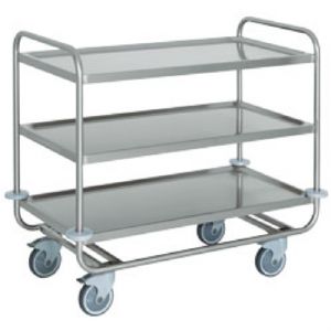 Chariot de service inox 3 niveaux Longueur 1090mm DIAMOND - CS3/100S
