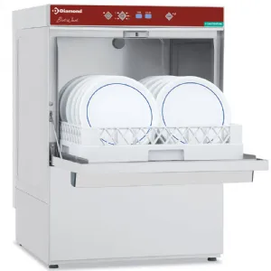 Lave-vaisselle panier 500x500 mm Full Hygiene avec adoucisseur continu DIAMOND DFE8/6-AC