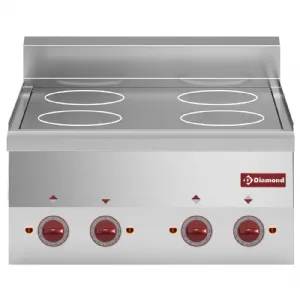 Plaque vitroc�ramique 4 zones DIAMOND profondeur 600mm E60/4VC6T-N